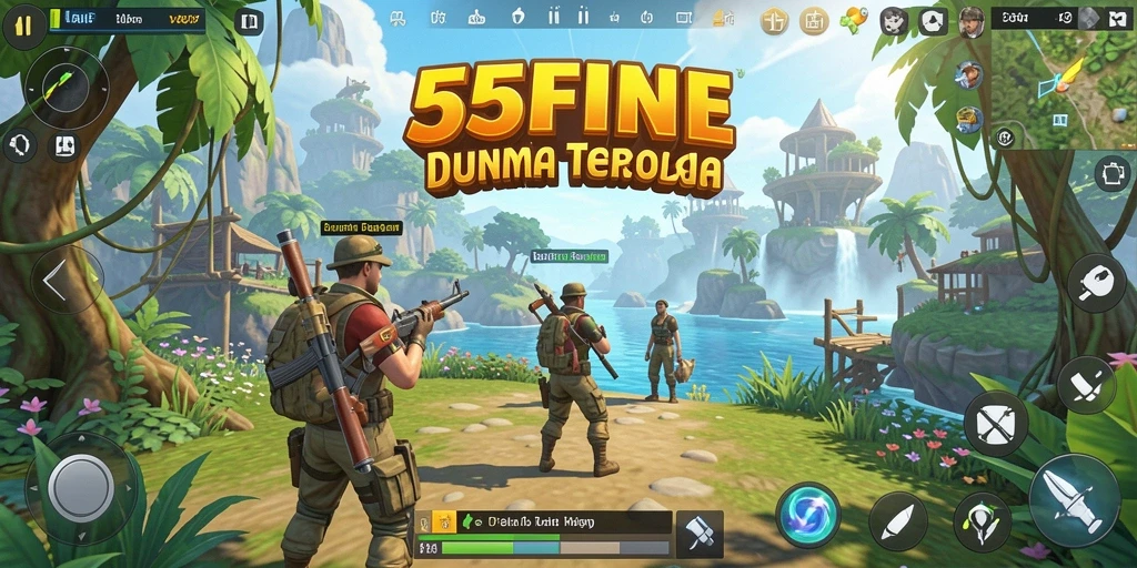 Tampilan gameplay seru dari 55FIVE dengan petualangan Open World.