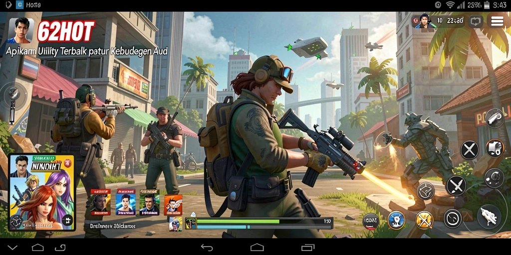 Screenshot utama 62HOT menunjukkan antarmuka pengguna yang ramah dan fungsional.