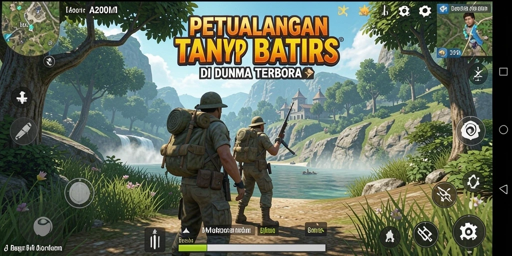 Tampilan gameplay A200M yang menakjubkan dalam dunia terbuka.