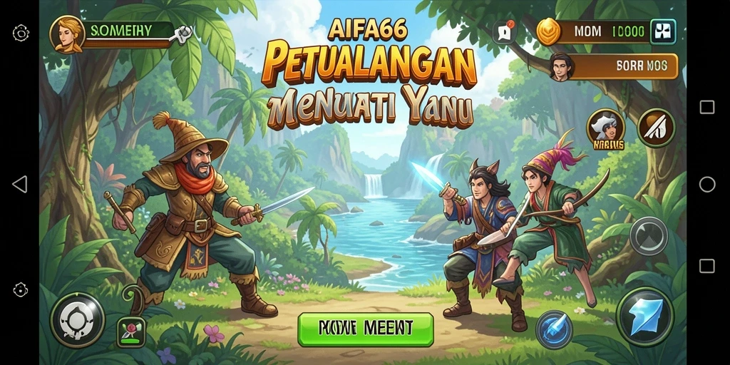 Tampilan gameplay AIFA66 yang penuh aksi petualangan seru.