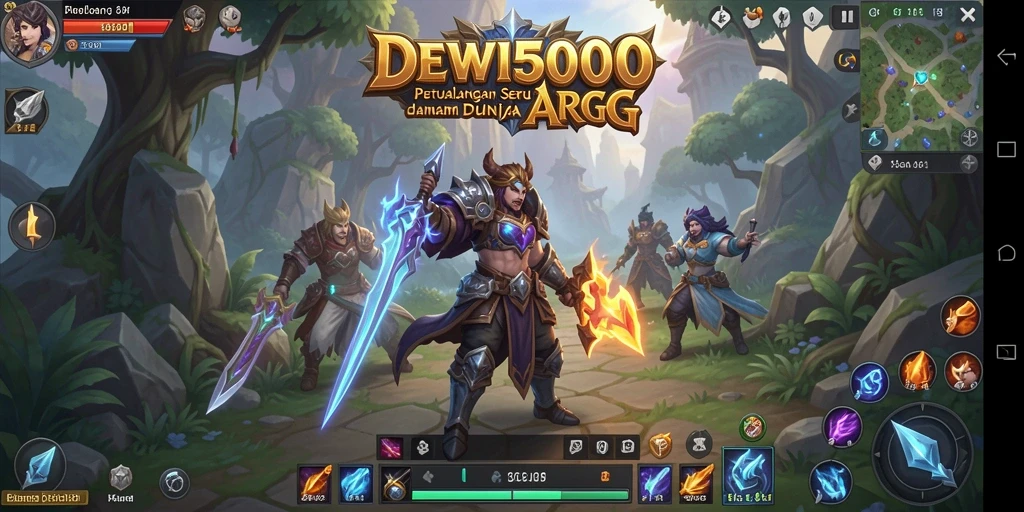 Tampilan gameplay seru di DEWI5000 dengan pertarungan yang mendebarkan.