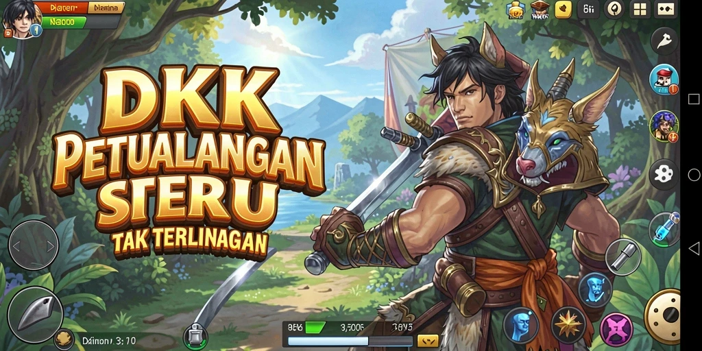 Screenshot gameplay DKK yang menampilkan aksi petualangan menegangkan.