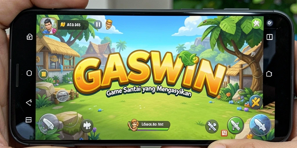 Screenshot GASWIN menunjukkan gameplay yang menarik dan penuh warna.