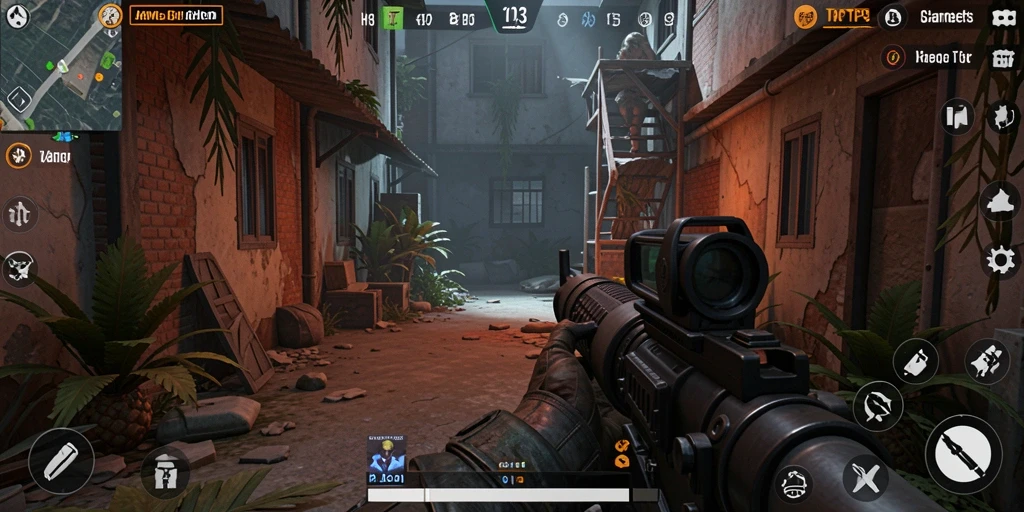 Tampilan gameplay menegangkan dari H03 yang menunjukkan aksi seru di medan perang.