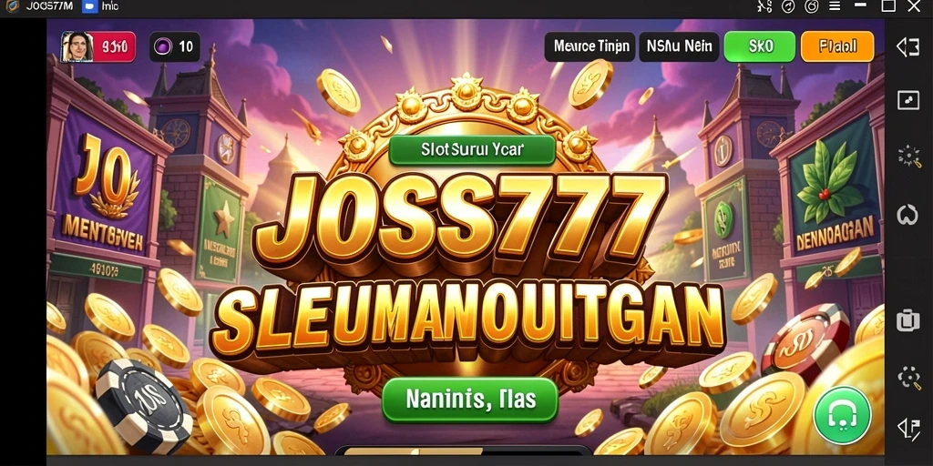 Screenshot utama JOSS777 menunjukkan gameplay Slot yang menegangkan dan seru.