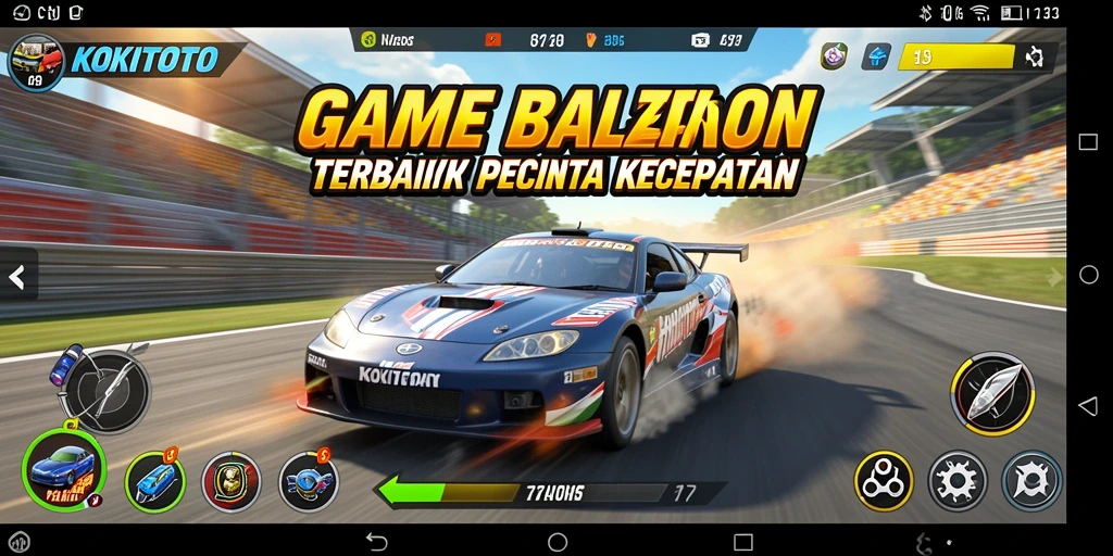 Gameplay menarik KOKITOTO dengan balapan seru di trek yang menantang.