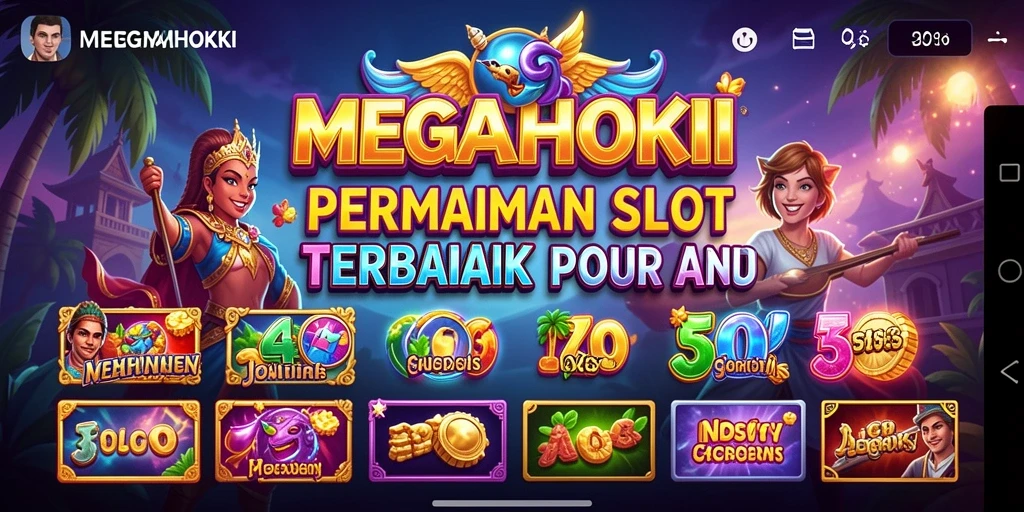Tampilan gameplay MEGAHOKI yang menarik dan menawan.