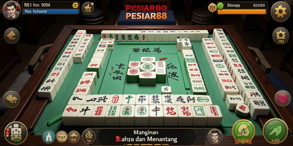 Tampilan gameplay Mahjong yang seru di PESIAR88.
