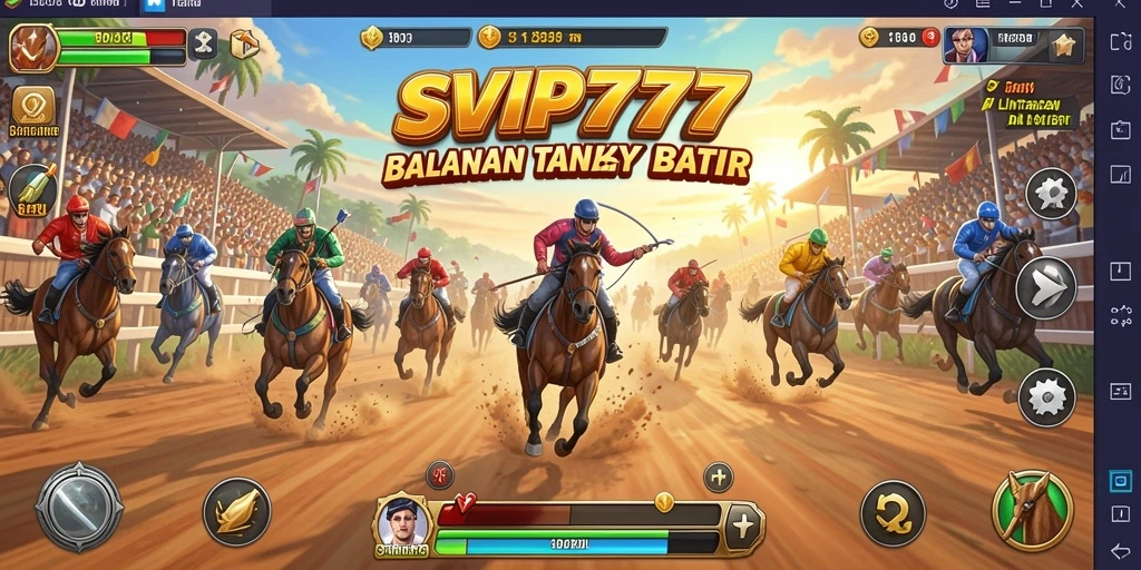 Tampilan gameplay SVIP777 menampilkan aksi balapan yang seru dan memukau.