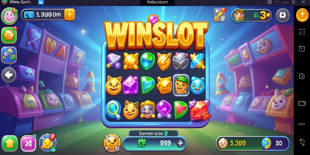 Screenshot gameplay WINSLOT menampilkan momen seru permainan Match-3.