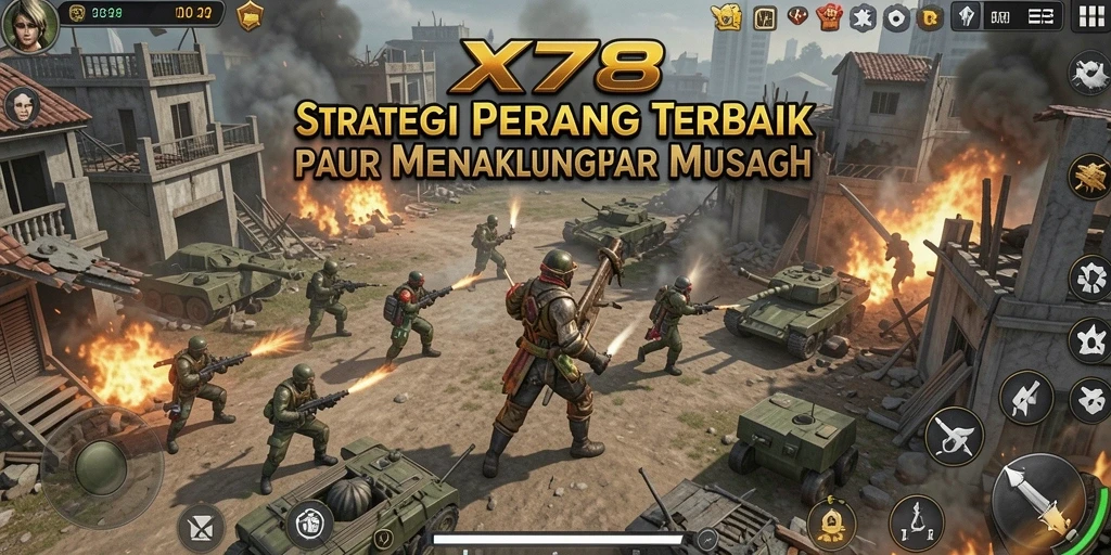 Tampilan gameplay X78 yang menegangkan dan penuh strategi.